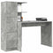 vidaXL Desk with Storage 2 pcs Concrete Grey 102 x 50 x 124 cm