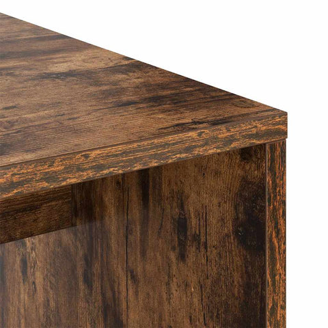 vidaXL Desk with Storage with Shelf 2 pcs Smoked Oak 102 x 50 x 124 cm