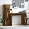 vidaXL Desk with Storage with Shelf 2 pcs Smoked Oak 102 x 50 x 124 cm