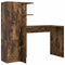 vidaXL Desk with Storage with Shelf 2 pcs Smoked Oak 102 x 50 x 124 cm