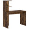 vidaXL Desk with Storage with Shelf 2 pcs Smoked Oak 102 x 50 x 124 cm