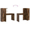 vidaXL Desk with Storage with Shelf 2 pcs Smoked Oak 102 x 50 x 124 cm