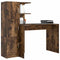 vidaXL Desk with Storage with Shelf 2 pcs Smoked Oak 102 x 50 x 124 cm