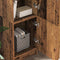 vidaXL Desk with Storage with Shelf 2 pcs Old Wood 102 x 50 x 124 cm