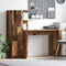 vidaXL Desk with Storage with Shelf 2 pcs Old Wood 102 x 50 x 124 cm