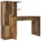 vidaXL Desk with Storage with Shelf 2 pcs Old Wood 102 x 50 x 124 cm