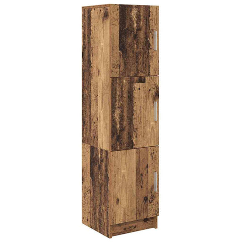 vidaXL Desk with Storage with Shelf 2 pcs Old Wood 102 x 50 x 124 cm
