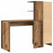 vidaXL Desk with Storage with Shelf 2 pcs Old Wood 102 x 50 x 124 cm