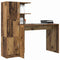 vidaXL Desk with Storage with Shelf 2 pcs Old Wood 102 x 50 x 124 cm