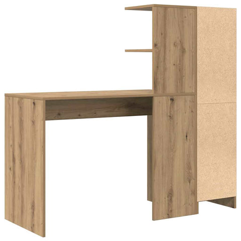 vidaXL Desk with Storage with Door 2 pcs Artisan oak 102 x 50 x 124 cm
