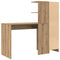 vidaXL Desk with Storage with Door 2 pcs Artisan oak 102 x 50 x 124 cm