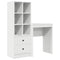 vidaXL Desk with Storage with Drawer 2 pcs White 45.5 x 34 x 127 cm