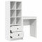 vidaXL Desk with Storage with Drawer 2 pcs White 45.5 x 34 x 127 cm