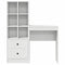 vidaXL Desk with Storage with Drawer 2 pcs White 45.5 x 34 x 127 cm