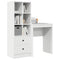 vidaXL Desk with Storage with Drawer 2 pcs White 45.5 x 34 x 127 cm