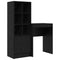 vidaXL Desk with Storage with Shelf 2 pcs Black oak 45.5 x 34 x 127 cm