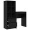 vidaXL Desk with Storage with Shelf 2 pcs Black oak 45.5 x 34 x 127 cm