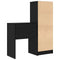 vidaXL Desk with Storage with Shelf 2 pcs Black oak 45.5 x 34 x 127 cm