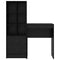 vidaXL Desk with Storage with Shelf 2 pcs Black oak 45.5 x 34 x 127 cm