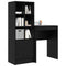 vidaXL Desk with Storage with Shelf 2 pcs Black oak 45.5 x 34 x 127 cm