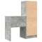 vidaXL Desk with Storage 2 pcs Concrete Grey 45.5 x 34 x 127 cm