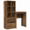 vidaXL Desk with Storage with Drawer 2 pcs Old Wood 45.5 x 34 x 127 cm