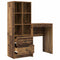 vidaXL Desk with Storage with Drawer 2 pcs Old Wood 45.5 x 34 x 127 cm