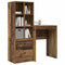 vidaXL Desk with Storage with Drawer 2 pcs Old Wood 45.5 x 34 x 127 cm