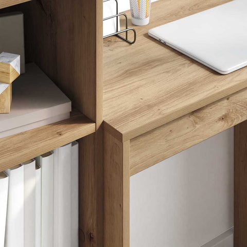 vidaXL Desk with Storage 2 pcs Artisan oak 45.5 x 34 x 127 cm