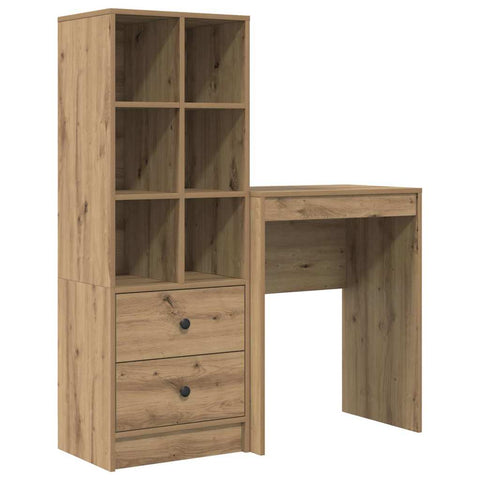 vidaXL Desk with Storage 2 pcs Artisan oak 45.5 x 34 x 127 cm