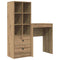 vidaXL Desk with Storage 2 pcs Artisan oak 45.5 x 34 x 127 cm