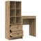 vidaXL Desk with Storage 2 pcs Artisan oak 45.5 x 34 x 127 cm