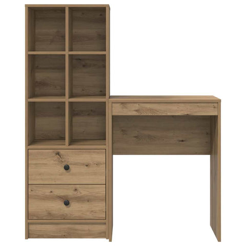vidaXL Desk with Storage 2 pcs Artisan oak 45.5 x 34 x 127 cm