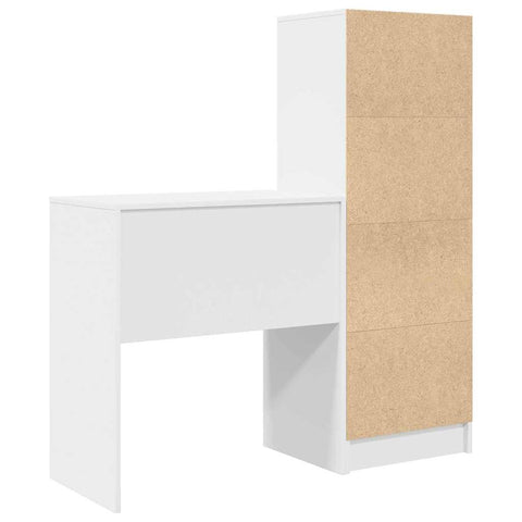 vidaXL Desk with Storage 2 pcs White 70 x 40 x 76 cm Engineered wood