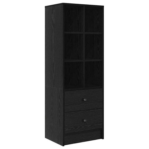 vidaXL Desk with Storage with Drawer 2 pcs Black oak 70 x 40 x 76 cm
