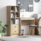 vidaXL Desk with Storage with Drawer 2 pcs Sonoma Oak 70 x 40 x 76 cm