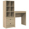 vidaXL Desk with Storage with Drawer 2 pcs Sonoma Oak 70 x 40 x 76 cm