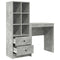 vidaXL Desk with Storage 2 pcs Concrete Grey 70 x 40 x 76 cm
