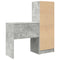 vidaXL Desk with Storage 2 pcs Concrete Grey 70 x 40 x 76 cm
