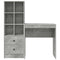 vidaXL Desk with Storage 2 pcs Concrete Grey 70 x 40 x 76 cm