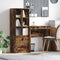 vidaXL Desk with Storage with Drawer 2 pcs Smoked Oak 70 x 40 x 76 cm