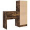 vidaXL Desk with Storage with Drawer 2 pcs Smoked Oak 70 x 40 x 76 cm
