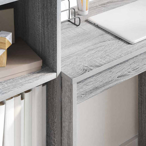 vidaXL Desk with Storage with Drawer 2 pcs Grey sonoma 70 x 40 x 76 cm