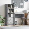 vidaXL Desk with Storage with Drawer 2 pcs Grey sonoma 70 x 40 x 76 cm