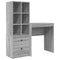 vidaXL Desk with Storage with Drawer 2 pcs Grey sonoma 70 x 40 x 76 cm