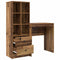 vidaXL Desk with Storage with Drawer 2 pcs Old Wood 70 x 40 x 76 cm