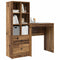 vidaXL Desk with Storage with Drawer 2 pcs Old Wood 70 x 40 x 76 cm