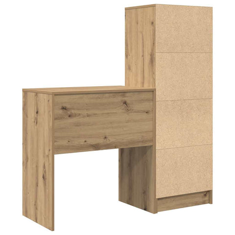 vidaXL Desk with Storage with Drawer 2 pcs Artisan oak 70 x 40 x 76 cm