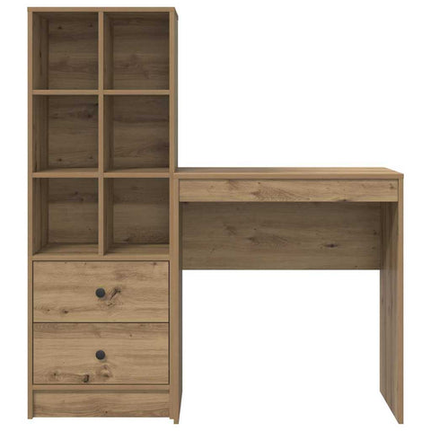 vidaXL Desk with Storage with Drawer 2 pcs Artisan oak 70 x 40 x 76 cm