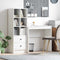 vidaXL Desk with Storage 2 pcs White 80 x 40 x 76 cm Engineered wood